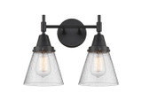 Bathroom Fixtures Two Lights by Innovations ( 405 | 447-2W-BK-G64-LED Caden ) 