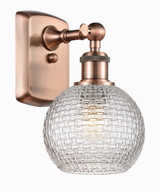 Sconces Single Glass by Innovations ( 405 | 516-1W-AC-G122C-6CL Ballston ) 