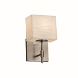 Sconces Single Glass by Justice Designs ( 102 | PNA-8411-55-WAVE-NCKL Porcelina ) 