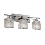 Bathroom Fixtures Three Lights by Justice Designs ( 102 | GLA-8703-30-LACE-NCKL-LED3-2100 Veneto Luce ) 