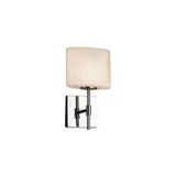 Sconces Single Glass by Justice Designs ( 102 | FSN-8417-30-OPAL-CROM Fusion ) 