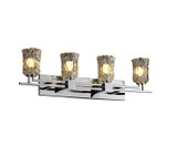 Bathroom Fixtures Four Lights by Justice Designs ( 102 | GLA-8704-16-CLRT-CROM-LED4-2800 Veneto Luce ) 