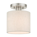 Semi-Flush Mts. Drum Shade by Livex Lighting ( 107 | 49807-91 Blossom ) 