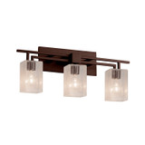 Bathroom Fixtures Three Lights by Justice Designs ( 102 | FSN-8703-15-SEED-DBRZ-LED3-2100 Fusion ) 