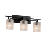 Bathroom Fixtures Three Lights by Justice Designs ( 102 | FSN-8703-15-SEED-MBLK Fusion ) 