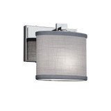 Sconces Drum Shade by Justice Designs ( 102 | FAB-8447-30-GRAY-CROM Textile ) 