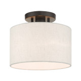 Semi-Flush Mts. Drum Shade by Livex Lighting ( 107 | 49808-92 Blossom ) 