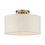 Semi-Flush Mts. Drum Shade by Livex Lighting ( 107 | 49809-01 Blossom ) 