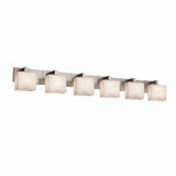 Bathroom Fixtures Five+Lights by Justice Designs ( 102 | CLD-8926-55-NCKL-LED6-4200 Clouds ) 