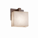 Sconces Single Glass by Justice Designs ( 102 | CLD-8931-55-DBRZ-LED1-700 Clouds ) 