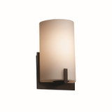 Sconces Single Glass by Justice Designs ( 102 | FSN-5531-OPAL-DBRZ Fusion ) 