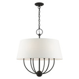 Mid. Chandeliers Drum Shade by Livex Lighting ( 107 | 49846-04 Ridgecrest ) 