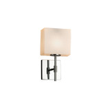 Sconces Single Glass by Justice Designs ( 102 | FSN-8417-55-OPAL-CROM-LED1-700 Fusion ) 