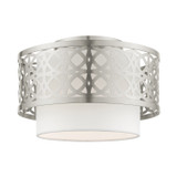 Semi-Flush Mts. Drum Shade by Livex Lighting ( 107 | 49862-91 Calinda ) 