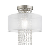 Semi-Flush Mts. Drum Shade by Livex Lighting ( 107 | 41124-91 Bella Vista ) 