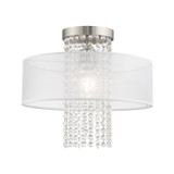 Semi-Flush Mts. Drum Shade by Livex Lighting ( 107 | 41126-91 Bella Vista ) 