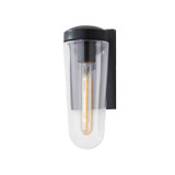 Exterior Sconces by Justice Designs ( 102 | FSN-7192W-CLER-MBLK Fusion ) 