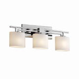 Bathroom Fixtures Three Lights by Justice Designs ( 102 | FSN-8703-30-OPAL-CROM-LED3-2100 Fusion ) 