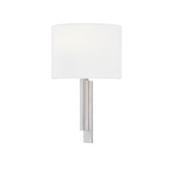 Sconces Drum Shade by Justice Designs ( 102 | FAB-4332-WHTE-NCKL Textile ) 
