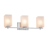Bathroom Fixtures Three Lights by Justice Designs ( 102 | FSN-8443-15-FRCR-CROM-LED3-2100 Fusion ) 