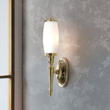 Sconces Single Glass by Lucas + McKearn ( 175 | BB-DRYDEN5-PB Dryden ) 