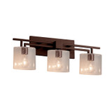 Bathroom Fixtures Three Lights by Justice Designs ( 102 | FSN-8703-30-SEED-DBRZ-LED3-2100 Fusion ) 