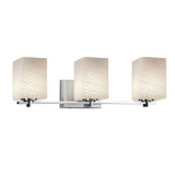 Bathroom Fixtures Three Lights by Justice Designs ( 102 | FSN-8443-15-WEVE-CROM Fusion ) 