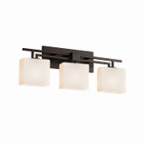 Bathroom Fixtures Three Lights by Justice Designs ( 102 | FSN-8703-55-OPAL-DBRZ Fusion ) 