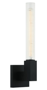 Sconces Single Glass by Matteo Lighting ( 423 | S03101BK Odelle ) 