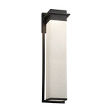 Exterior Wall Mount by Justice Designs ( 102 | FSN-7545W-WEVE-MBLK Fusion ) 