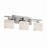 Bathroom Fixtures Three Lights by Justice Designs ( 102 | FSN-8703-55-RBON-NCKL Fusion ) 