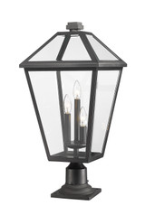 Exterior Post/Pier Head by Z-Lite ( 224 | 579PHXLR-533PM-BK Talbot ) 