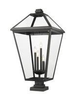 Exterior Post/Pier Head by Z-Lite ( 224 | 579PHXLXS-SQPM-BK Talbot ) 