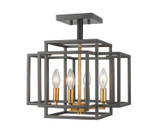 Semi-Flush Mts. Cage by Z-Lite ( 224 | 454SF-BRZ-OBR Titania ) 
