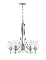 Mid. Chandeliers Glass Up by Z-Lite ( 224 | 473-5BN Joliet ) 