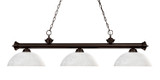 Linear/Island 3 Light Bar by Z-Lite ( 224 | 200-3BRZ-DWL14 Riviera ) 
