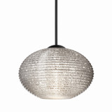 Mini Pendants Glass Down by Besa ( 74 | 1XC-5612GL-BK Besa Lasso Pendant ) 