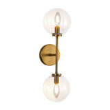 Sconces Double Glass by Alora ( 452 | WV549220AGCL Cassia ) 