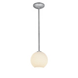 Mini Pendants Glass Down by Access ( 18 | 28085-1R-BS/WHTLN Japanese Lantern ) 