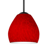 Mini Pendants Glass Down by Besa ( 74 | 1BC-4122RC-LED-BK Besa Bolla Pendant ) 