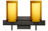 Bathroom Fixtures Two Lights by Besa ( 74 | 2SW-G44007-BR-SQ Pahu ) 