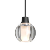Mini Pendants Glass Down by Besa ( 74 | 1XC-BOCA3CL-BK Besa Boca 3 Pendant ) 