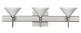 Bathroom Fixtures Three Lights by Besa ( 74 | 3SW-117607-SN-SQ Kona ) 