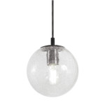 Pendants Glass Down by AFX Lighting ( 162 | PLAP07MBBK Palla ) 