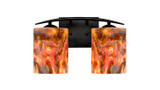 Bathroom Fixtures Two Lights by Besa ( 74 | 2WC-LAVA-LED-BK Besa Lava Vanity ) 