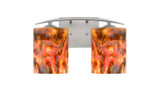 Bathroom Fixtures Two Lights by Besa ( 74 | 2WC-LAVA-SN Lava ) 