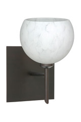 Sconces Single Glass by Besa ( 74 | 1SW-565819-BR-SQ Palla ) 