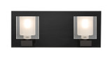 Bathroom Fixtures Two Lights by Besa ( 74 | 2WF-BOLOFR-LED-BK Besa Bolo Vanity ) 