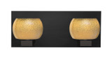 Bathroom Fixtures Two Lights by Besa ( 74 | 2WF-KENOGD-LED-BK Besa Keno Vanity ) 