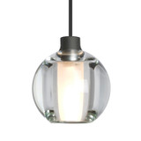 Mini Pendants Glass Down by Besa ( 74 | 1XC-BOCA5CL-LED-BK Besa Boca 5 Pendant ) 